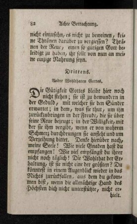 Drittens. Andre Wohlthaten Gottes.