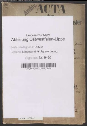Neuwald, Krs. Paderborn. Servitutenbefreiung