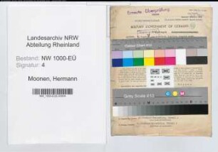 Entnazifizierung Hermann Moonen, geb. 17.10.1902 (Krim.Sekretaer)