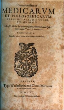 Controversiarum medicarum et philosophicarum libri decem