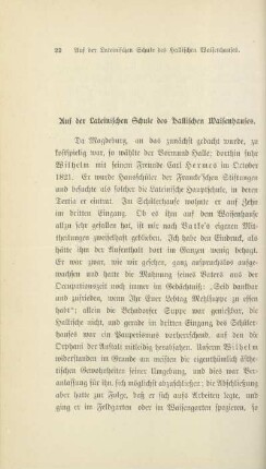 Auf der Lateinischen Schule des Hallischen Waisenhauses
