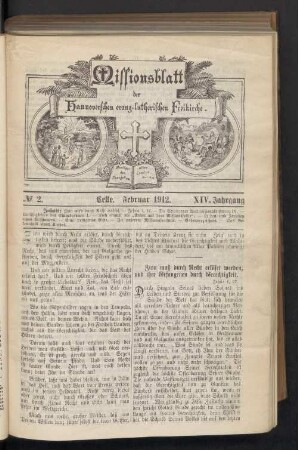 N°. 2. Februar 1912. XIV. Jahrgang