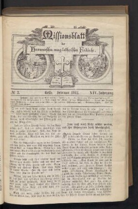 N°. 2. Februar 1912. XIV. Jahrgang