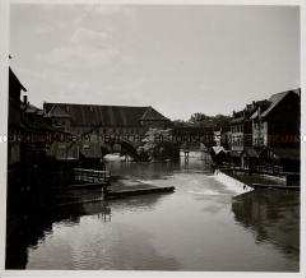 Nürnberg, Entlang der Pegnitz, Altstadt, Kettensteg