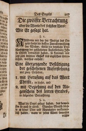 207-219, Die zwölfte Betrachtung