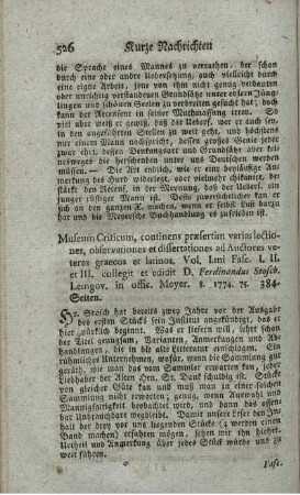 Museum criticum. Fasc.I-III.