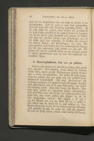 3. Unmöglichkeit, bis 100 zu zählen