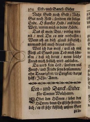 Lob- und Danck-Lieder für Gottes Wolthaten.