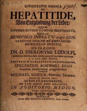 Diss. ... de hepatitide