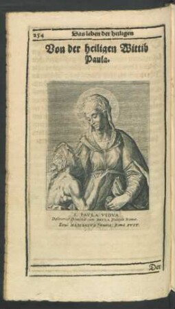 Von der heiligen Wittib Paula.