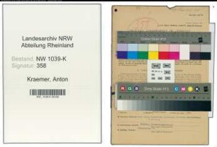 Entnazifizierung Anton Kraemer , geb. 16.07.1908 (Beamter)