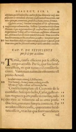 Cap. V. De Efficiente per se et per accidens.