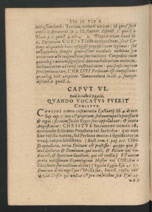 Caput VI. Quando Vocatus Fuerit Christus.