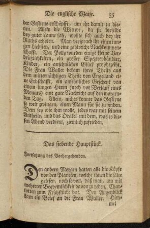 Das siebende Hauptstück. Fortsetzung des Vorhergehenden.