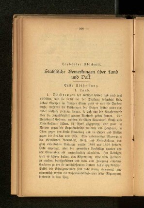 Siebenter Abschnitt. Statistische Bemerkungen über Land und Volk.