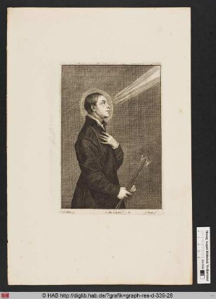 Porträt des Sohnes von Francesco Filetto als Heiliger Sebastian.