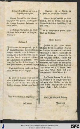 Freyburg, am 21. Floreal, im 8. Jahre der französischen Republik.