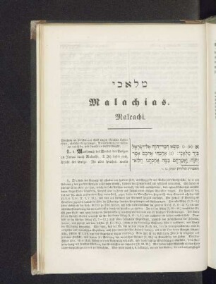 Malachias. Maleachi.