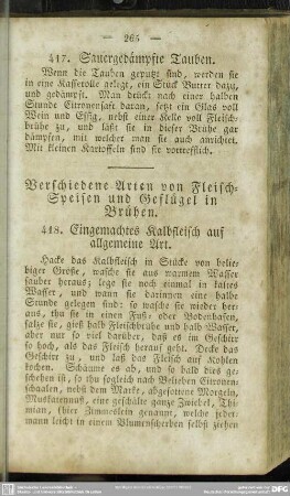 Verschiedene Arten von Fleisch-Speisen und Geflügel in Brühen