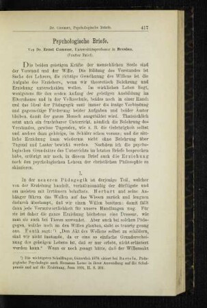 Psychologische Briefe : (fünfter Brief)
