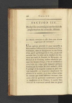 Section III. Recherches anatomiques sur les vices de conformation du crâne des aliénés.