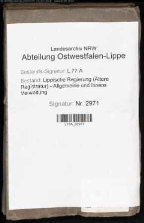 Vermessung und Katastration des Amtes Sternberg, Bd. 1