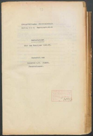 1926/27: Jahresbericht ... - 1926/27