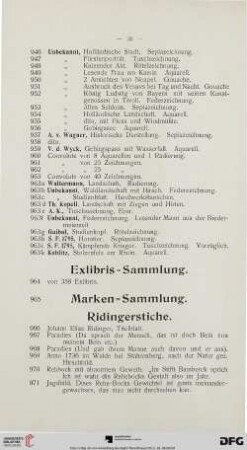 Exlibris- Sammlung (Nr. 964)