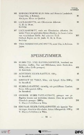 Speisezimmer (Nr. 109-146)