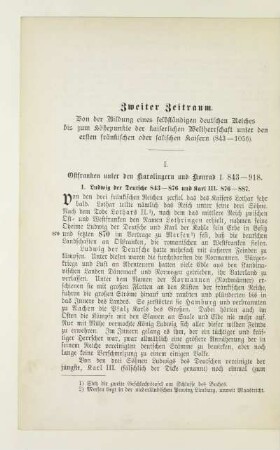 I. Ostfranken unter den Karolingern und Konrad I. 843-918