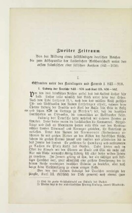 I. Ostfranken unter den Karolingern und Konrad I. 843-918