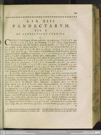 Lib. XIII. Pandectarum