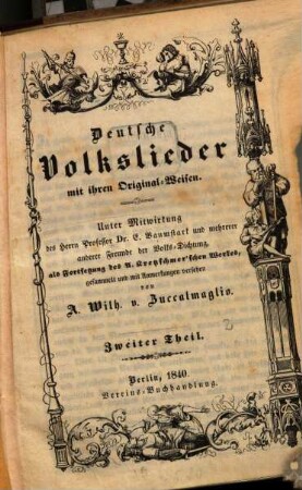 Deutsche Volkslieder mit ihren Original-Weisen, Theil 2