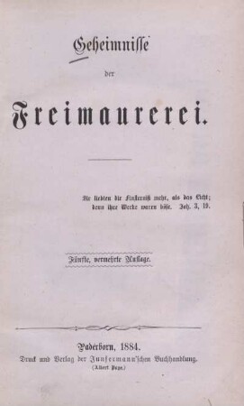 Geheimnisse der Freimaurerei