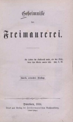 Geheimnisse der Freimaurerei