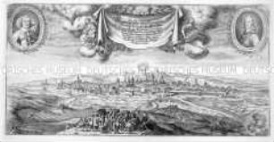 Belagerung und Besetzung von Prag durch die Schweden vom 5. Oktober bis 2. November 1648 (mit zwei Porträts) - aus Theatrum Europaeum, Bd. VI