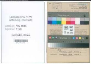 Entnazifizierung Klaus Schrader , geb. 01.10.1919 ()