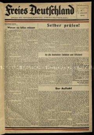 Zeitung, Freies Deutschland. 2. Jahrgang 1944
