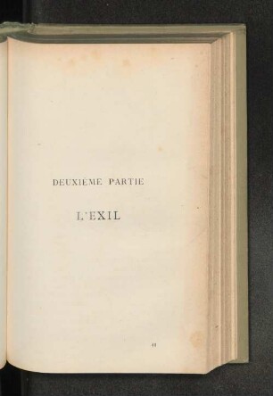 Deuxième Partie L'Exil