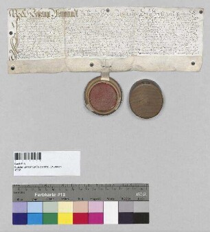 Johann Warmund von Preysing, Freiherr zu Altenpreysing etc., Rat und Pfleger zu Vilshofen, belehnt Georg Wilhelm Mohn zu Neuburg mit dem Drittel Zehnten aus einer Hube zu Frauenberg und weiteren benannten Gütern. S: Johann Warmund von Preysing, Freiherr zu Altenpreysing etc., Rat und Pfleger zu Vilshofen
