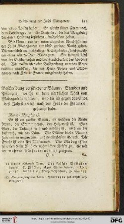 Beschreibung verschiedener Bäume, Stauden und Pflanzen, welche in dem nördlichen Theil von Madagascar wachsen, und die ich gegen das Ende des Jahrs 1768 nach der Isle de France gebracht habe