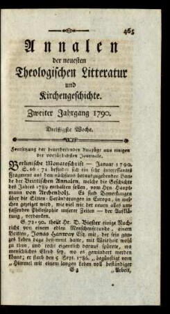 Dreißigste Woche