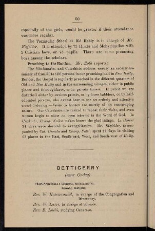 50-54, Bettigerry (near Gadag, with out-stations)