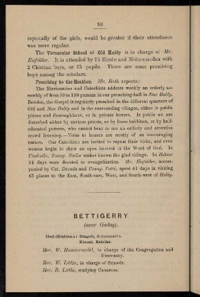 50-54, Bettigerry (near Gadag, with out-stations)