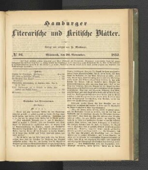 No. 94. 24. November 1852