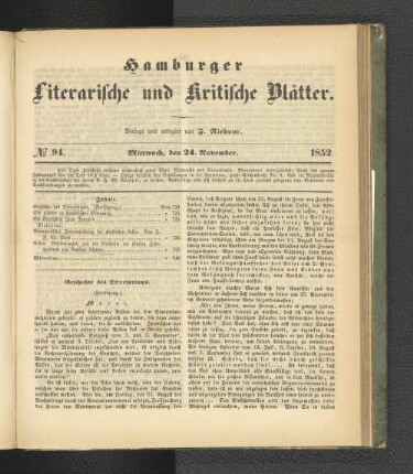 No. 94. 24. November 1852