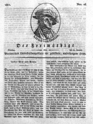 Nro. 16, Dienstag, den 22. Januar 1811