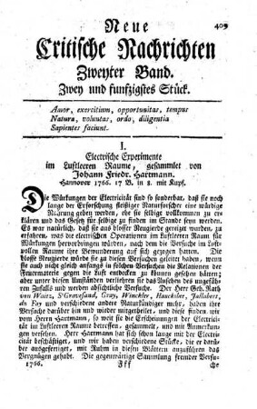 Zwey und funfzigstes Stück.