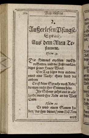 2. Außerlesen Pfingst-Sprüch.