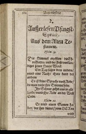 2. Außerlesen Pfingst-Sprüch.